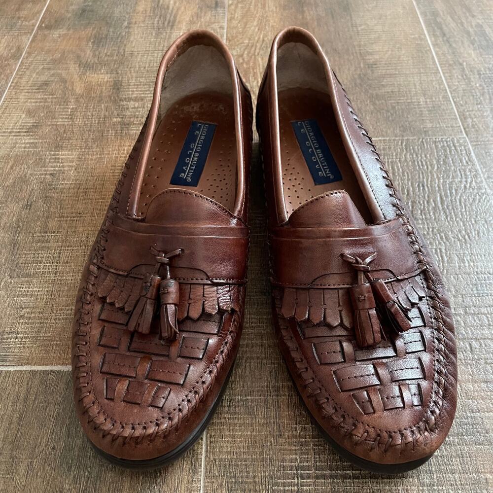 Giorgio Brutini Le Grove Men's Leather Loafer Brown Shoes 9.5